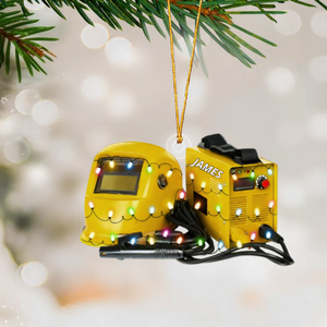 Personalized Welder Ornament Helmet And Gloves Christmas Ornament for Welders