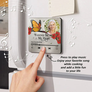 Custom Photo Memorial Your Song May Be Over - Personalized Music Fridge Magnet