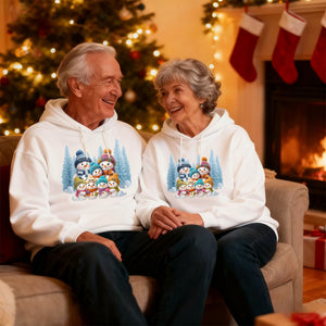 Christmas Blue Vibe Snowman Grandma - Personalized Hoodie - Christmas Gift for Grandma