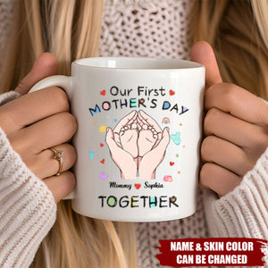 Tiny Toes, Big Love - Family Personalized Custom Mug - Mother's Day Gift, Gift For First Mom