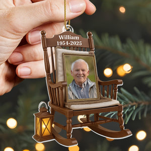 Cherish Every Memory And Love Every Moment,Personalized Rocking Chair Memorial Ornament