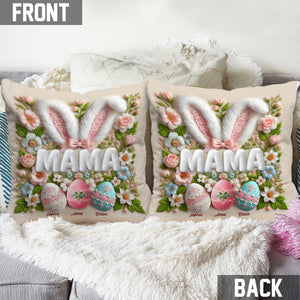Personalized Easter Bunny Grandma Pillow - Custom Name Throw Pillow Gift for Grandma, Mother's Day