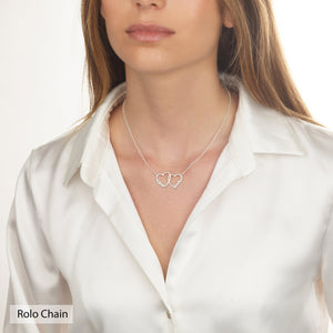 Personalized Multiple Heart Necklace Gift for Mom With Kids Names