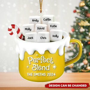 Perfect Blend - Family Personalized Ornament - Christmas Gift For Family Members