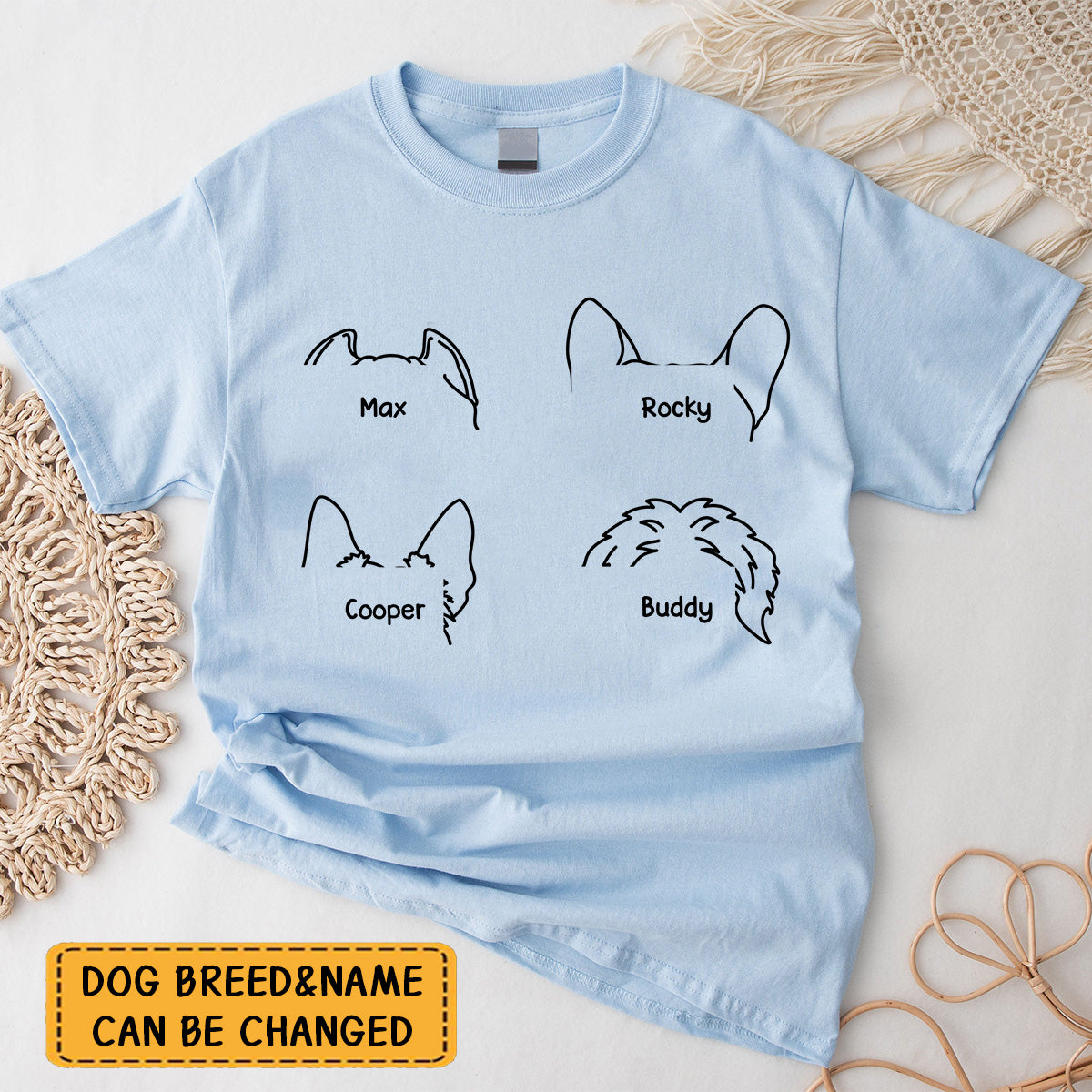 Dog Ear Line Personalized Pure Cotton T-shirt