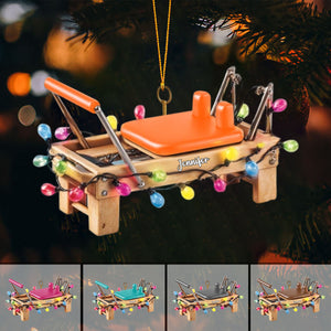 Personalized Pilates Reformer Ornament, Custom Name Christmas Gift