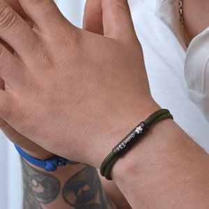 Custom In Loving Memory Bracelet "I Will Carry You With Me" Personalized Engraved Memorial Bracelet