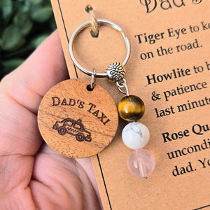 DADS TAXI crystal keyring. funny novelty gift for dad,driving test,Fathers day
