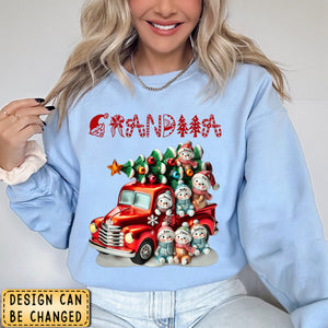 Nana's Cute Little Snowman Personalized Sweatshirt