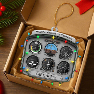 Personalized Gifts For Pilot Christmas Ornament - Flight Instruments Six Pack