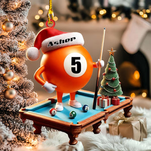 Personalized Name Billiard Ornament, Billiard Lover,Christmas Gift