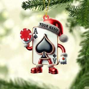 Personalized Poker Home Christmas Ornament