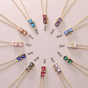 Custom Birthstone Cat Necklace for Women,Kitten Necklace, Gift for Cat Lovers
