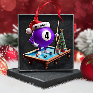 Personalized Name Billiard Ornament, Billiard Lover,Christmas Gift