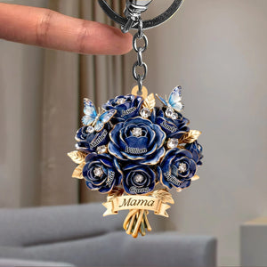 I Love You Mom - Personalized Mother Shaped Keychain
