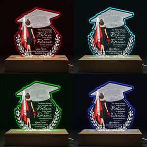 Personalized LED Light For Her Personalized Acrylic Plaque High School College Graduation Gift