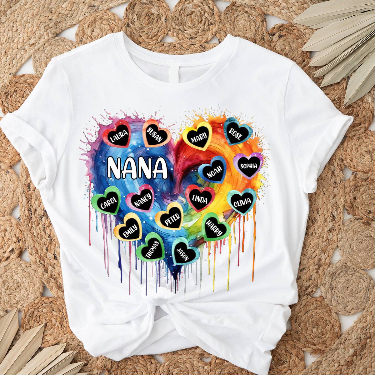 Personalized Grandma Sweethearts Custom Names Pure cotton T-shirt