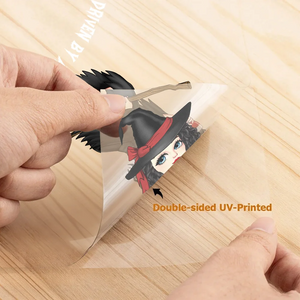 Personalized Witch Hat Cartoon Character Weatherproof Car Sticker Halloween Birthday Gift