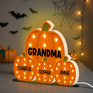 Grandma Little Pumpkins Personalized LED Light Box