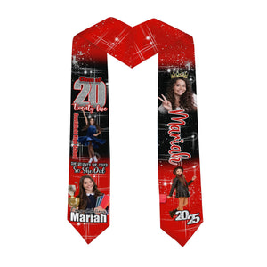 Personalized Graduation Sashes And Stoles-Custom Photo She Believed She Could Graduation Stoles