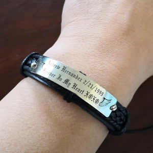 Memorial Wings Bracelet Forever in my Heart, Personalized In Memory of Bracelet, Loss of Loved One