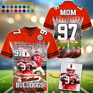 Custom Photo Football Game Day Football Jersey Gift For Football Lovers - Personalized Gift For Football Player