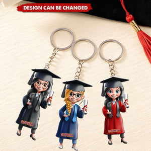 Congratulations Class Of - Personalized College Graduation Acrylic Keychain
