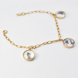 Personalized Photo Charm Bracelet Gift For Pet Lover, Family Members