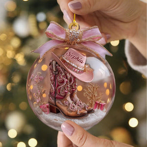Cowgirl Boots Ornament - Personalized Gift For Cowgirl