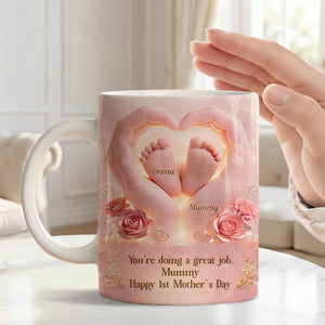Personalized 1st Mother's Day Mug β "Happy 1st Mother's Day" For Mum From Baby