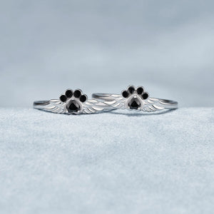 "Angel's Companion"-Paw Wing Ring My Four Legged Angel Is Always Near By