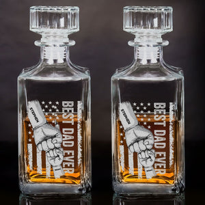 Best Dad Ever - Father's Day Gifts For Dad, Papa, Step-Dad - Custom Decanter