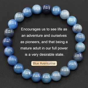 Natural Stone Agate Crystal Beaded Bracelet, Tiger Eye Stone Bracelet