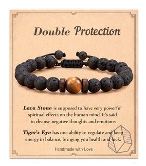 Hand Woven Bracelet With Gift Card, Healing Crystal Bracelet Mother's Day Gift