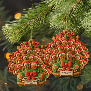 Celebrate Your Family's Holiday With Custom Van And Bears Ornament, Personalized Wood Ornament