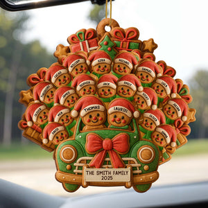 Celebrate Your Family's Holiday With Custom Van And Bears Ornament, Personalized Wood Ornament