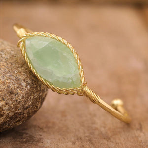 Elegant Amethyst Gold Cuff Bracelet For Her