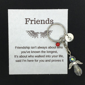 Protection Angel Personalized Guardian Angel Keychain, Best Friend Gift Idea