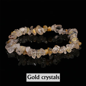 Natural chakra bracelet ,Colored bead bracelet ,Crystal stone piece elastic