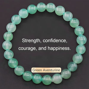 Natural Stone Agate Crystal Beaded Bracelet, Tiger Eye Stone Bracelet