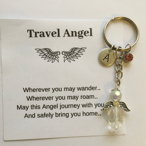 Protection Angel Personalized Guardian Angel Keychain, Best Friend Gift Idea