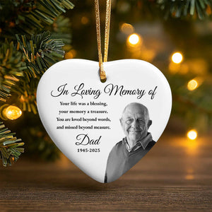 In Loving Memory Of Your Life Was A Blessing, Personalized Ceramic Ornament, Gift For Bereaved Family