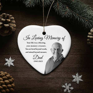 In Loving Memory Of Your Life Was A Blessing, Personalized Ceramic Ornament, Gift For Bereaved Family