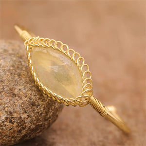 Elegant Amethyst Gold Cuff Bracelet For Her