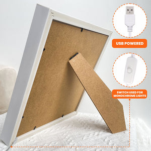 Long Distance Relationship For Couples - Personalized Flower Shadow Box With LED Light