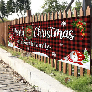 Merry Christmas - Personalized Xmas Door Banner