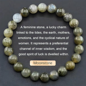 Natural Stone Agate Crystal Beaded Bracelet, Tiger Eye Stone Bracelet