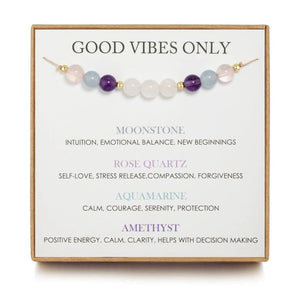 Crystal bracelet Healthy pregnancy, support, expectant mother gift, rose quartz bracelet