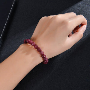 Natural Stone Agate Crystal Beaded Bracelet, Tiger Eye Stone Bracelet