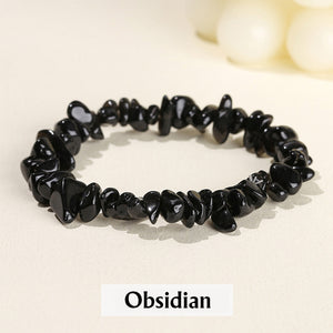 Natural chakra bracelet ,Colored bead bracelet ,Crystal stone piece elastic